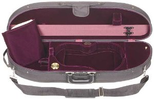 Bobelock Half Moon 1047V 4/4 Violin Case with Wine Velvet Interior